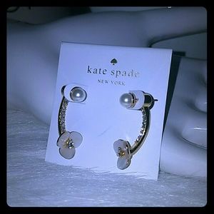 Kate spade mother of pearl ear jacket earrings